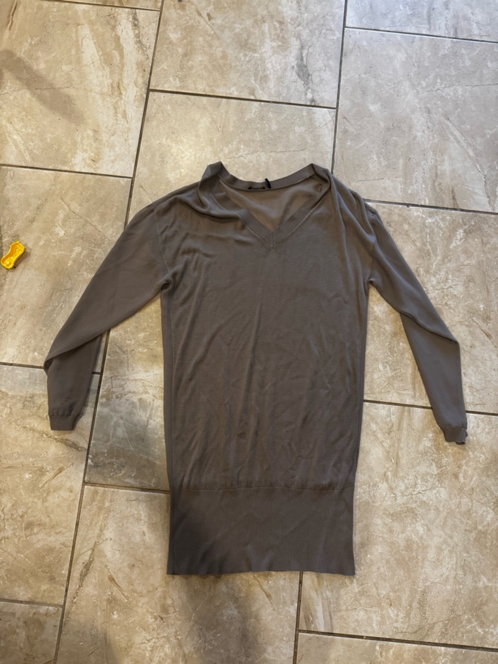 Marciano Gray V-Neck Long Sleeve Sweater
